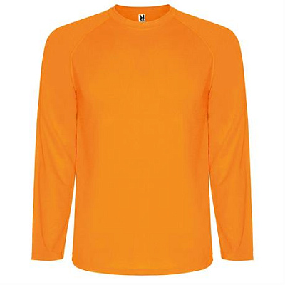 Спортивная футболка MONTECARLO L/S мужская, ФЛУОРЕСЦЕНТНЫЙ ОРАНЖЕВЫЙ M (Флуоресцентный оранжевый)