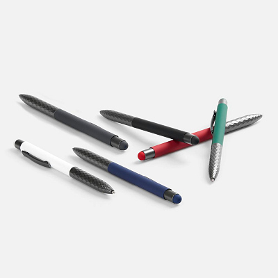 Ручка шариковая Digit Soft Touch со стилусом, серая