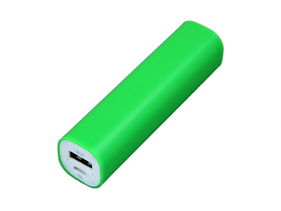 Внешний аккумулятор Digi прямоугольной формы, 2600 mAh (Зеленый)