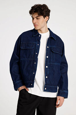 Куртка джинсовая O2, темно-синяя