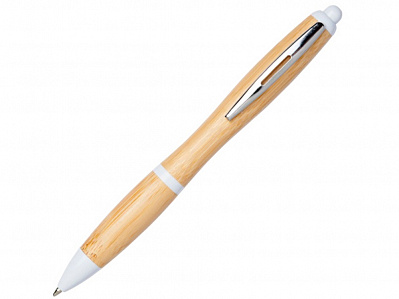 Ручка шариковая Nash из бамбука (Натуральный/белый)