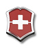 Значок VICTORINOX в форме креста на щите, металлический, красно-серебристый - Фото 1