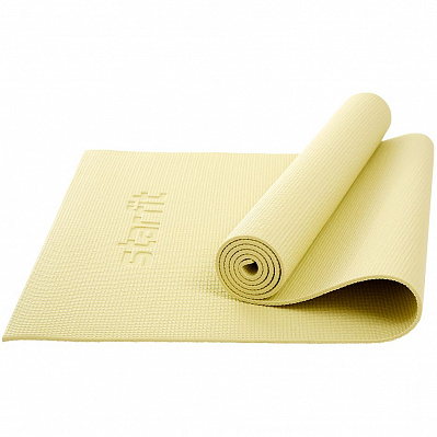 Коврик для йоги и фитнеса Core, пастельный желтый (Желтый)