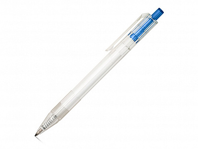 Ручка шариковая из переработанного PET HARLAN (Прозрачный/синий)