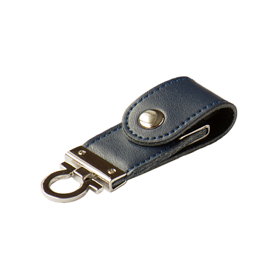 Кожа 07 Промоскин, синий, 4Гб, переходник мини-пвх