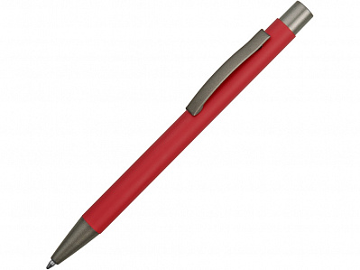 Ручка металлическая soft-touch шариковая Tender (Красный/серый)
