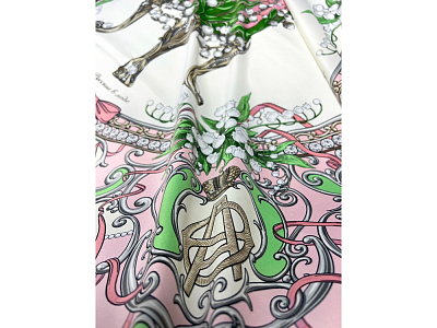 Набор: платок Ландыши и свеча Весенние цветы