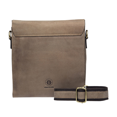 Сумка KLONDIKE «Brad», винтажная кожа в коричневом цвете, 25 х 28 х 7 см