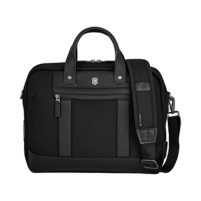 Портфель VICTORINOX Architecture Urban2 Briefcase 15'', черный, полиэстер/кожа, 42x13x31 см, 16 л