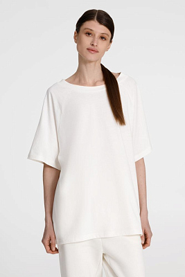 Футболка унисекс оверсайз T2, молочно-белая