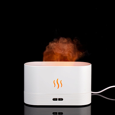 Увлажнитель-ароматизатор с имитацией пламени Fuego ver.2, белый