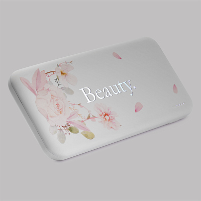 Внешний аккумулятор с подсветкой Люче (Luce) 10000 mAh, белый