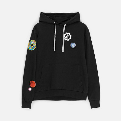 Толстовка с капюшоном Unit Kirenga, черная