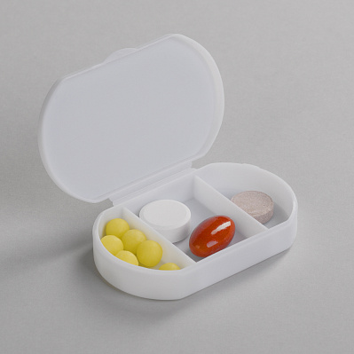 Таблетница "Pill house" с антибактериальной защитой  (Белый)