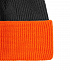Шапка Snappy, темно-серая с оранжевым - Фото 3