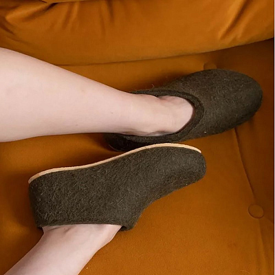 Домашние валенки Cant, зеленые (олива)