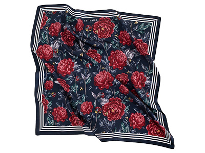 Платок Русские сезоны темно-синий (Мультиколор)