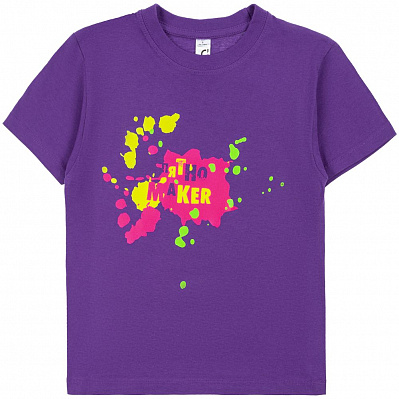 Футболка детская «Пятно Maker», фиолетовая (Фиолетовый)