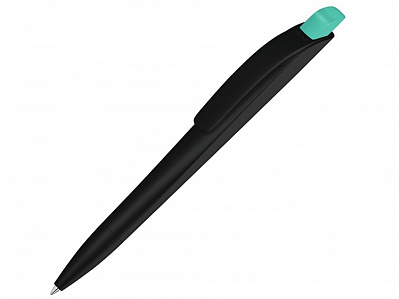 Ручка шариковая пластиковая Stream (Черный/бирюзовый)