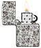 Зажигалка ZIPPO Skeleton с покрытием Glow in the Dark Green, латунь/сталь, серая, 38x13x57 мм - Фото 3