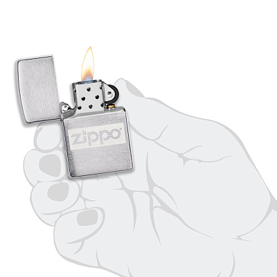 Подарочный набор ZIPPO: фляжка 89 мл и зажигалка, латунь/сталь, серебристый, в коробке с подвесом