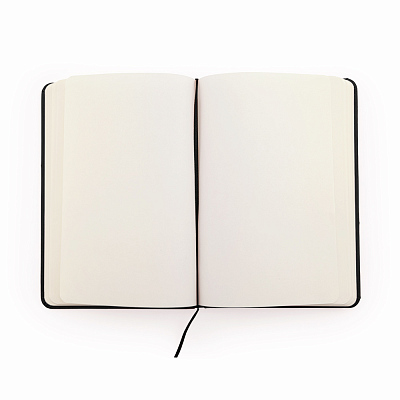 Блокнот A6 CORAL в твёрдом переплёте, ЧЕРНЫЙ