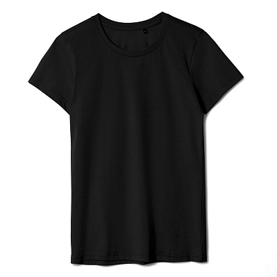 Футболка женская T-bolka Lady, белая (белоснежная) (Чёрный)