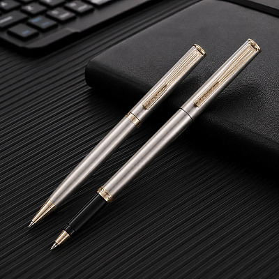 Набор Pen and Pen: ручка шариковая, ручка-роллер (Серебристый)