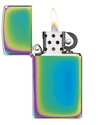 Зажигалка ZIPPO Slim® с покрытием Spectrum™, латунь/сталь, разноцветная, глянцевая, 29x10x60 мм