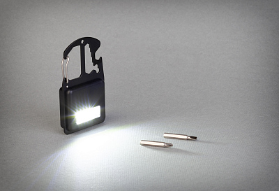 Брелок-мультитул-фонарь "Multy", черный