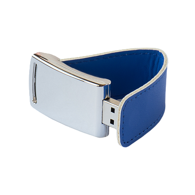 Кожа 20 Элегант , 32Гб, переходник мини-пвх (Синий)