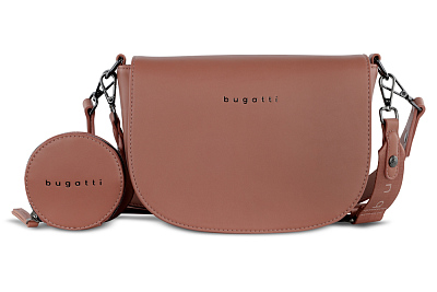 Сумка наплечная женская BUGATTI Almata, с кошельком, абрикосовая, полиуретан, 27х6х18,5 см