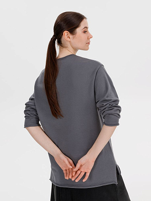 Лонгслив унисекс Siluetti Fuori, серый