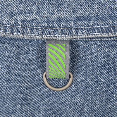 Лейбл тканевый Epsilon, S, серый