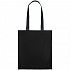 Холщовая сумка BrighTone, черная с темно-синими ручками - Фото 3