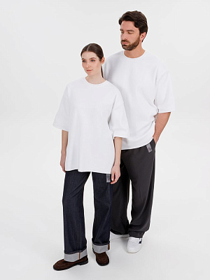 Джемпер с коротким рукавом Siluetti Volumica, молочно-белый