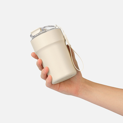 Термокружка вакуумная Монако (Monaco), бежевый