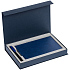 Коробка Silk с ложементом под ежедневник 13x21 см и ручку, синяя - Фото 3