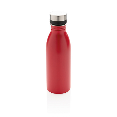 Бутылка для воды Deluxe из переработанной нержавеющей стали, 500 мл (Красный;)