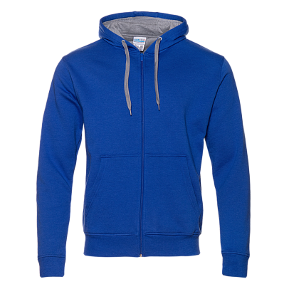Толстовка мужская STAN с капюшоном на молнии футер с начёсом 280, 17 (Синий)