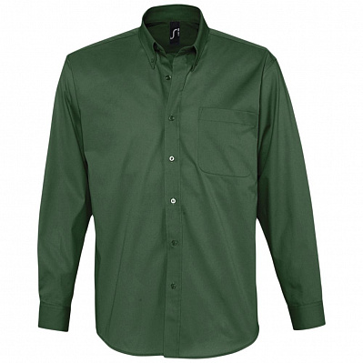 Рубашка мужская с длинным рукавом Bel Air, темно-зеленая (Зеленый)
