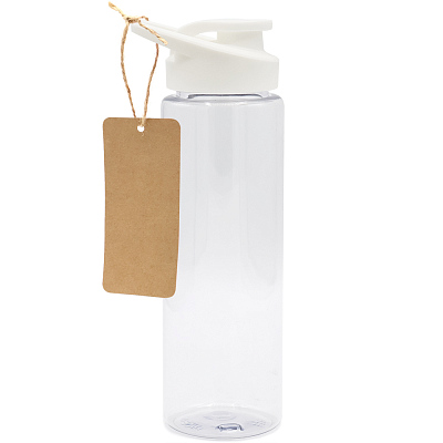 Пластиковая бутылка Ronny To Go с биркой, белая