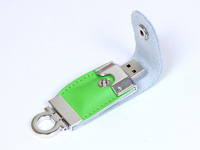 USB 2.0- флешка на 64 Гб в виде брелока (Зеленый)
