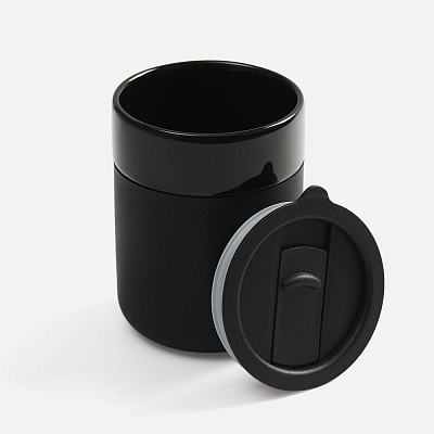 Кружка Nabo с силиконовым держателем, черная