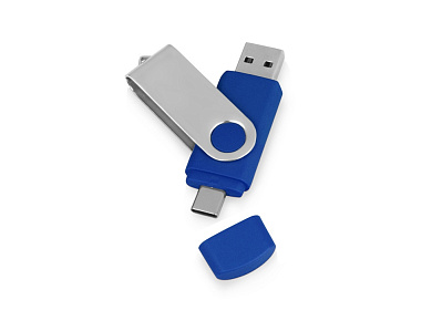 USB3.0/USB Type-C флешка на 16 Гб Квебек C (Синий)