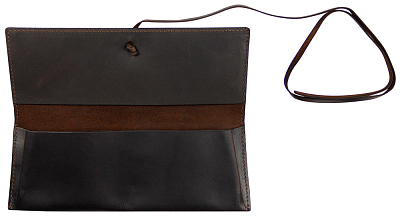 Пенал KLONDIKE DIGGER «Avery», натуральная кожа в темно-коричневом цвете, 19,5 x 7,5 x 1 см