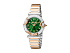 Корпус- комбинированный (стальной/розовое золото), циферблат- зеленый, крепление- стальной/розовое золото