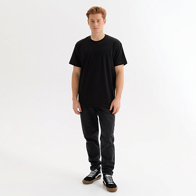 Футболка унисекс KRIS, 150 гр., черная, размер L