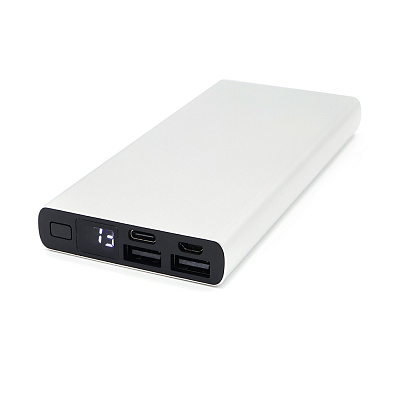 Внешний аккумулятор Höginn в металлическом корпусе, 10000mAh  (Серый.)