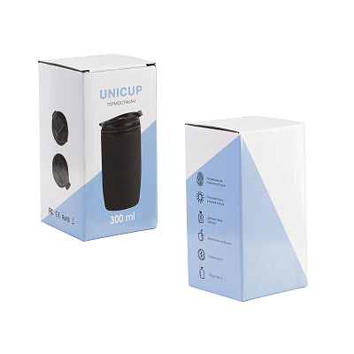 Термостакан "Unicup" 300 мл, покрытие soft touch, оранжевый